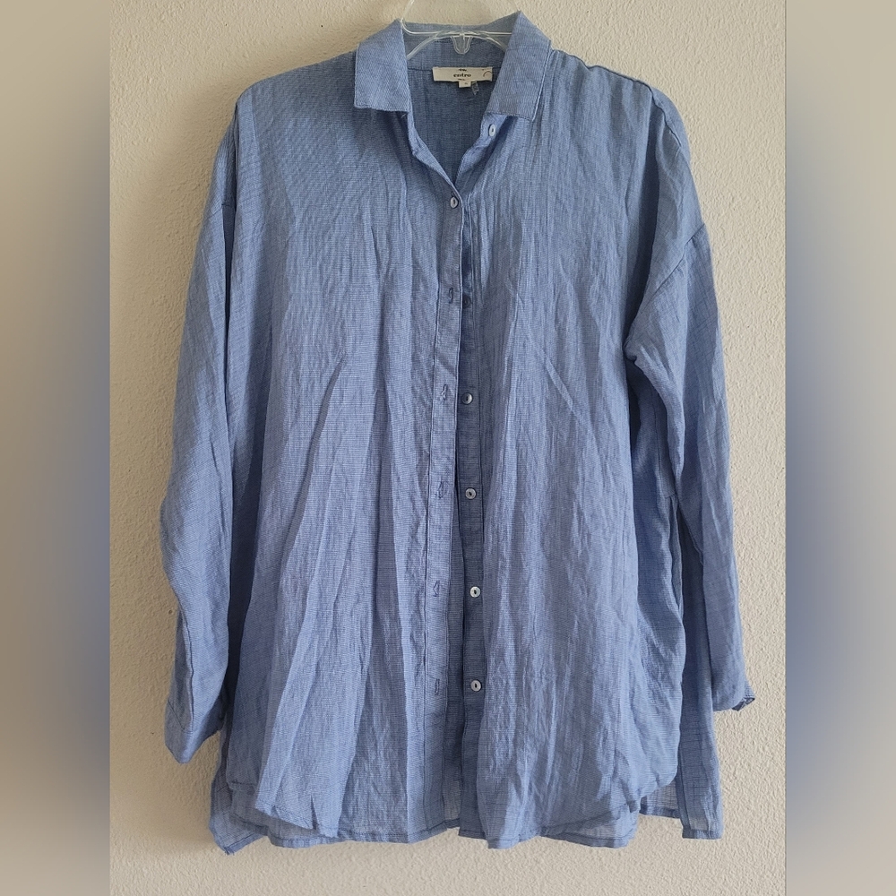 entro Sz Small Light Blue Tiered Tunic